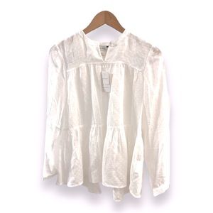 Club Monaco pointele embroidered blouse Sz Xs new